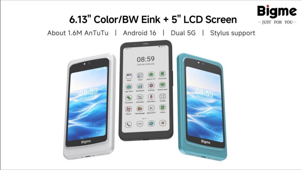 Nova categoria de smartphone: Bigme HiBreak Dual 2, com tela colorida de tinta eletrônica + tela LCD, chega ao Kickstarter 2 image 3